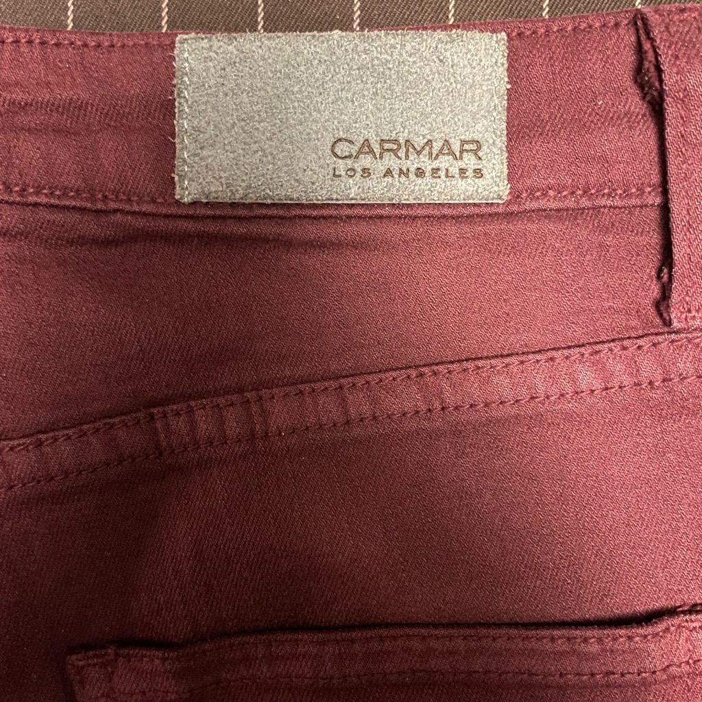 Maroon Carmar Skinny High Rise Jeans